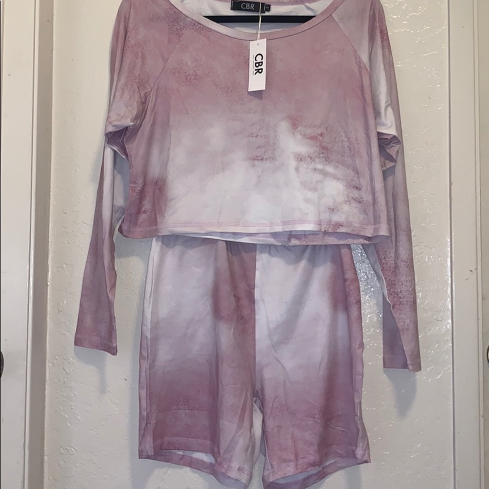 CBR Pink Polyester Lounge Set